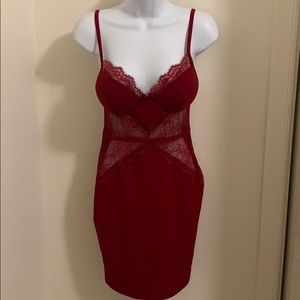 Sexy Deep Red Lace Dress